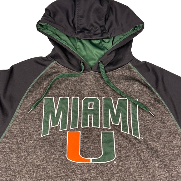 Miami Hurricanes Hoodie J. America NCAA Pullover Sweatshirt Mens XL - Picture 1 of 9